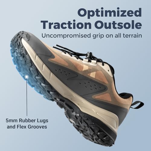 FitVille Extra Wide Men's Sneakers Shoes Non-Slip Trekking Hiking Walking Running Shoes for Men with Arch Support - Image 5