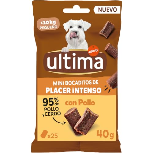 Ultima Snacks para Perros Mini/Pequeños Bocaditos Intensos con Pollo 12 x 40g