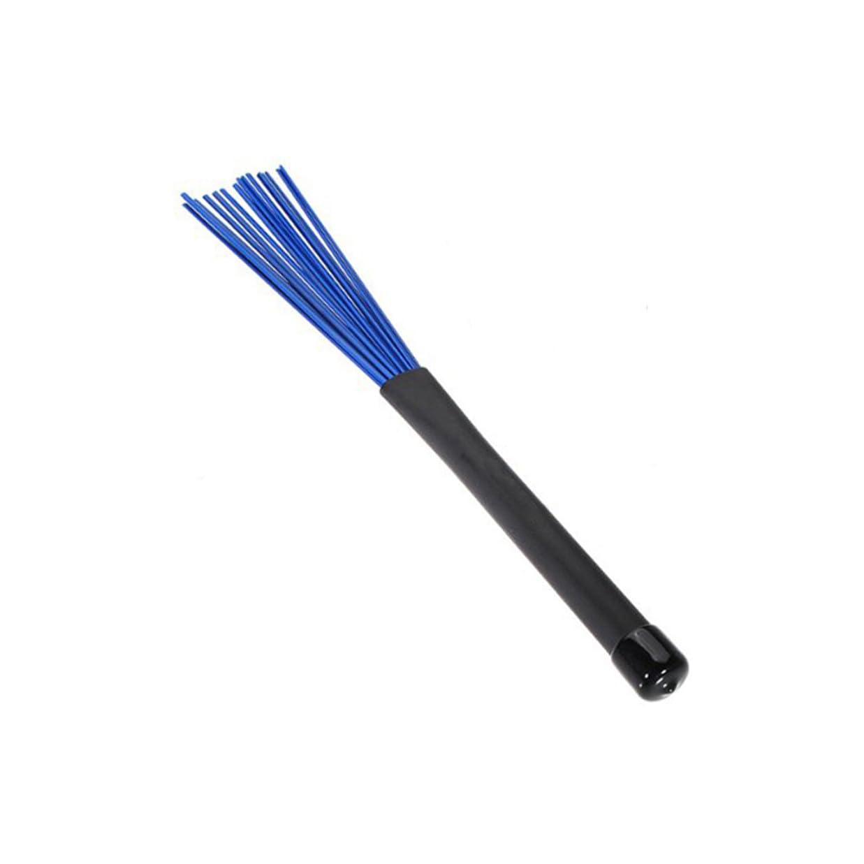 HANABASS Par de Baquetas para Percusión Profesional de Nylon Azul de Cepillo Retráctil Diseño Cómodo y Duradero en Jazz y Rock