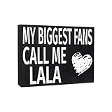 JennyGems My Biggest Fans Call Me Lala Sign, American Made 8x6 in Wall Hanging Decor, Lala Gifts,...
