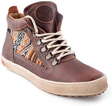 Inkkas - Brown Leather Camping Boot - Handcrafted Artisan Women's & Men's Rugged and Durable Leather Shoes