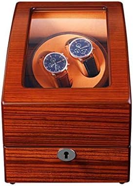 FENOKD Mechanical Watch Shaker Wooden Watch Winder Box, Quiet Motor & AC Adaptor Power, 5 Raoating Mode, Watch Winder Storage Case