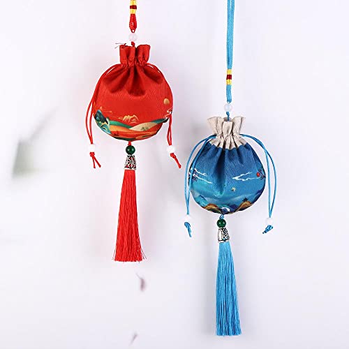 Bolsa de tela estilo antiguo para sachet con cordón miniatura 5