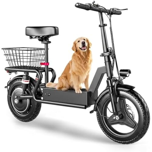 Electric Scooter for Adults, 1000W Peak Motor, 25 MPH and 35Miles, 14" Foldable Commuting Electric Scooter with Seat, Multiple Suspension, Ample Storage for Pet & Cargo