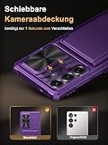 Vihibii Etui do Samsung Galaxy S25 Ultra z przegródką na karty (4 karty) [blokada RFID] i zasuwa ochrona aparatu, odporne na uderzenia etui ochronne odporne na zarysowania, wytrzymałe etui silikonowe