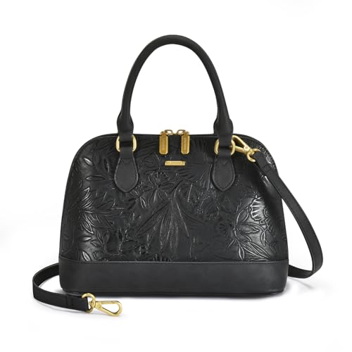 Image of LOVEVOOK Purse for Women Crossbody Bags Classic Double Zip Top Handle Dome Satchel Bag