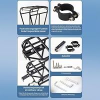 Fahrradträger Vorne Fahrrad | Fahrradgepäckträger | Touring Gepäckträger | Fahrrad Gepäckträger Für Camping, Rucksackreisen, Fitness, Pendeln, Outdoor, Vorne 25kg Einfache Montage – Ansicht 7