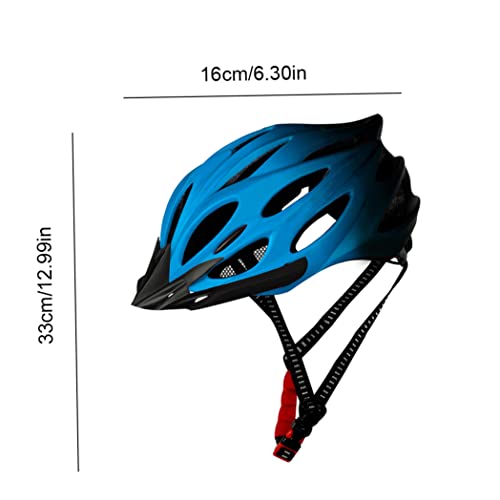 Casco de bicicleta azul transpirable que soluciona la falta de visibilidad vial 7