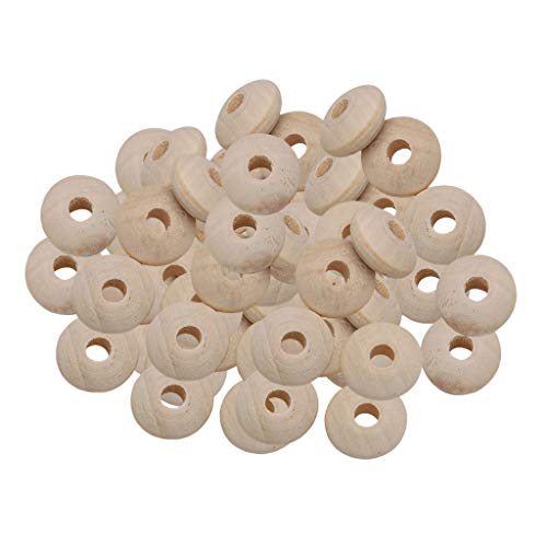 Baosity 50 Pieces Diy Wooden Beads 8X15Mm Loose Spacer Charms Natural Wood Bead Beads For Jewelry Making Crafts #TOP2