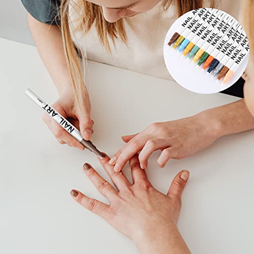12Pcs 3D Nail Art Pens Set, Nail Graffiti Drawing Pen Nail Polish Pens Fine Tip Manicure Tools For Painting Nails Diy Nail Art Beauty Adorn Women Girls (12 Colors) #TOP25
