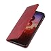 Produktbild HAOTIAN Hülle für Google Pixel 4a 4G Brieftasche, mit [Kartenfächern] [Kickstand] [Magnetische Funktion] Folio Handyhülle PU Leder Schutzhülle, Google Pixel 4a 4G Flip Hülle, Rot