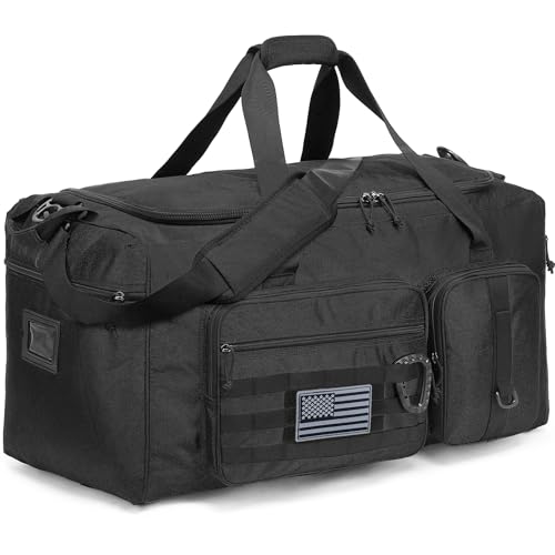 TONRUYN 120L Extra Large Duffle Bag for Men, 32" Heavy Duty Sports Gym and Travel Duffel Bag with Shoes Compartment, Equipment Gear Bag for Football Soccer Baseball Hockey Helmets Pads, XL Giant Black