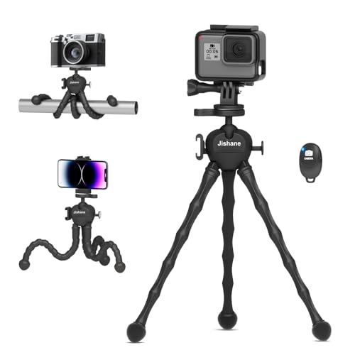 Jishane Compact Camera Tripod with One Key Operation for 360°