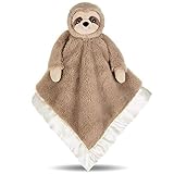 Bearington Baby Lil' Speedster Sloth Plush Stuffed Animal Security Blanket, Lovey 15'