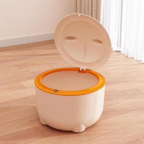 Qcwwy Cat Litter Trash Can,Press Type Lid Enclosed Design Compact Cat Waste Trash Can Dustbin Home Table Garbage Can Car Trash Bin Small Refuse Bin Pet Poop Waste Station Dog Poop - Image 3