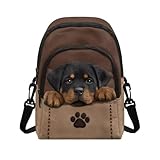 Lotusorchid Shoulder Bag for Women Crossbody, Rottweiler Print Crossbody Bags with Adjustable Strap, Casual Small Sling Bag Fanny Packs for Daily Use