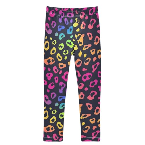Boccsty Neonleopard Colored Girls Leggings Kids Yoga Pants Dance Active Tights 4T