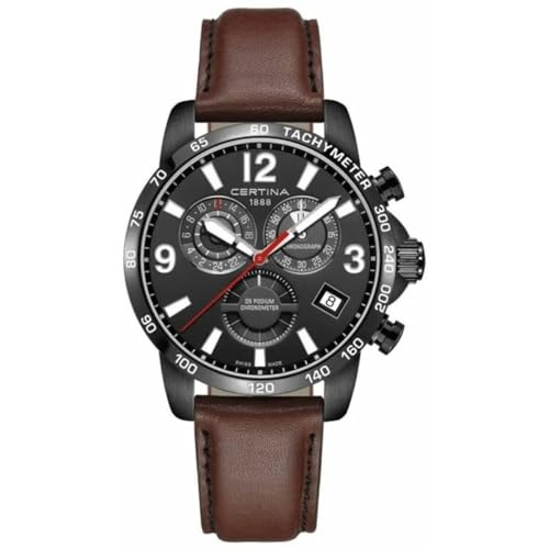 Certina DS PODIUM Chrono C034.654.36.057.00 Herren-Armbanduhr, Schwarz , Gurt