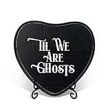 Gothic Wooden Sign, Til We Are Ghosts, Funny Humor Goth Home Decor, Dark Black Wall Art Hanging Plaque Decoration Gifts for Women Men, Front Door Decor for Bathroom, Bedroom, Kitchen, Office-2
