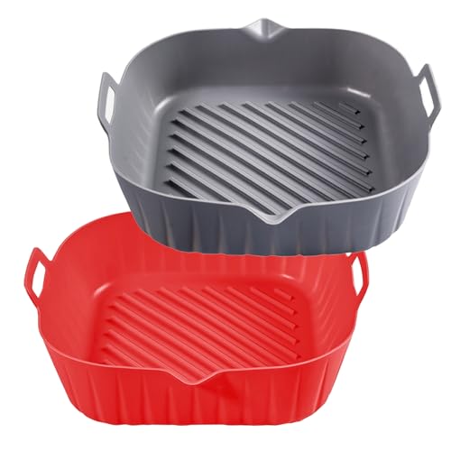 Golden Associate Silicone Air Fryer Liners, 8" Square, 2 pcs