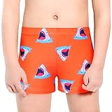 adecuado para menores OcenaSun10 Traje de baño con Estampado de Dibujos Animados para niños: Traje de baño con Bonito diseño de bañador para niños, Playa Piscina. (FR/ES, Edad, 8 años, 9 años, Regular, Naranja)