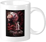 KEROTA Tokyo Ghoul - Taza de café con asa con diseño de dibujos animados de gran tamaño para el día de San Valentín, para oficina y hogar, perfecto para café, capuchino, té