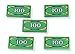 Lego Batman x5 Green Money Tile City $100 Dollar Bill Bank Cash Minifigure New