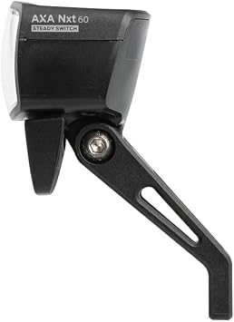 AXA Dynamo LED Headlight Nxt 60 Steady Switch Black | 60 Lux | SB Packaging