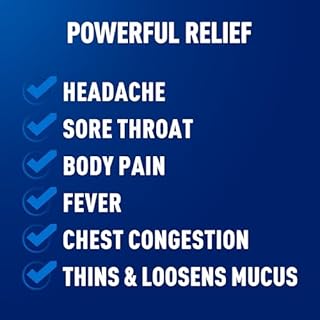 Mucinex Rapid Clear Maximum Strength Cold Medicine & Expectorant, Fever, Pain, Headache, & Excess Mucus Relief with Acetaminophen & Guaifenesin, Rapid Release Caplets for Adults, 20 Count