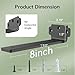 Shelf Brackets, Floating Shelf Bracket 6 Pack 8 Inch, Heavy Duty Shelf Brackets 160 lbs Load Capacity, Metal L Brackets for Shelve with 1/5 Inch Thicked Novel Shape, Brackets for Wood Shelves, Black