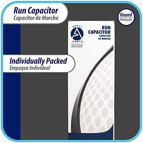 Appli Parts Run Capacitor 10 Mfd uF (microfarads) 370 VAC or 450 VAC Round CON-10-450 Replaces CAP-10-450