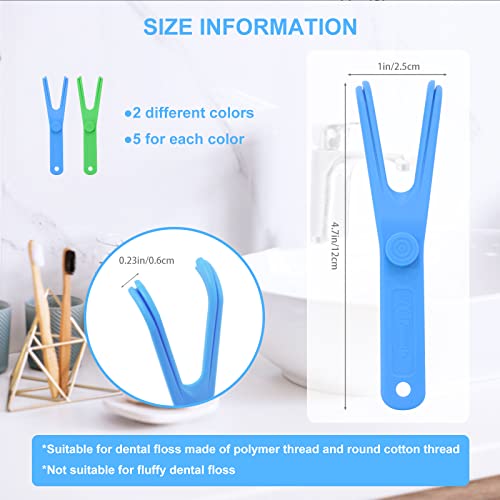 10 Pcs Reusable Flosser Holder, Dental Floss Holder, Floss Handle Durable Adults And Kids Dental Tools… #TOP6
