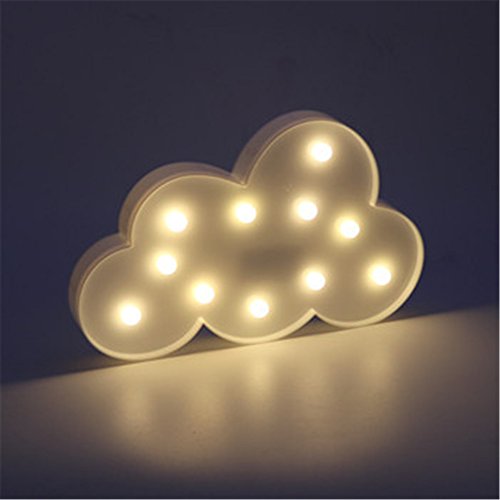 mjtp dulce LED Unicornio Noche luces ánimo iluminación Repetición Leuchten bebé niños favo risieren habitación de los Niños Decoración Iluminación blanco Weiß Wolke Cover