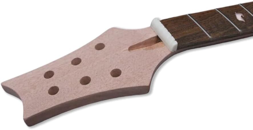 Yinfente Electric Guitar Neck 22 fret 25.5 inch Mahogany wood Neck with Rosewood Fretboard Bird Inlay Bolt on Guitar necks replacement DIY guitar