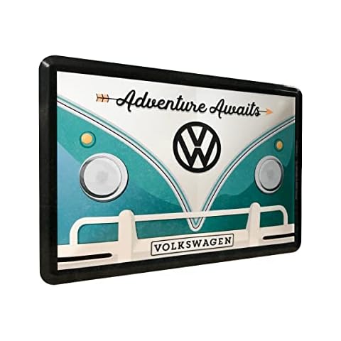 Tarjeta de felicitación Nostalgic-Art Postal de Chapa Retro Bulli Adventure Volkswagen Bus Cover