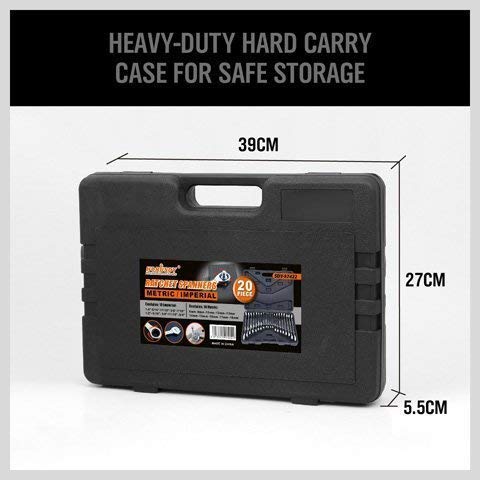 Horusdy 20-Piece Ratcheting Wrench Set, Sae And Metric, Ratchet Wrench Set, They Roll Up Neatly In An Organizer Box For Storage In #TOP6