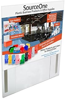 Source One 10 x 8 Removable Peel and Stick Velcro Clear Sign Holder Ad Frame