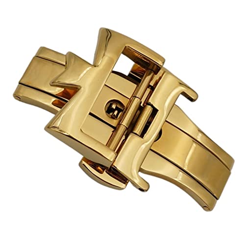 WJJHERRH 18mm 20mm 316L Stainless Steel Double By Double Open Watch Buckle Clasp Strap Deployant For Watchbands4