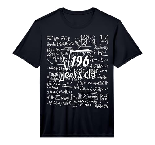 Square Root of 196-14th Birthday 14 Years Old Math Bday Performance T-Shirt