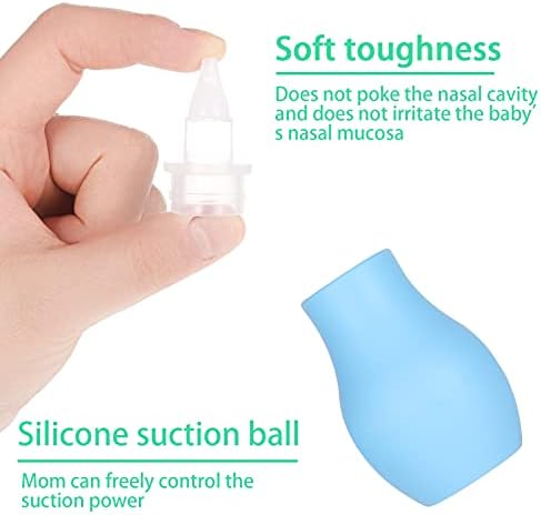 Firtink 2 Packs Baby Nasal Aspirator, Nasal Aspirator Newborn, Baby Nose Sucker Baby Nose Cleaner Baby Nasal Cleaner Mucus Removal for Newborns&Toddlers(Pink+Blue)