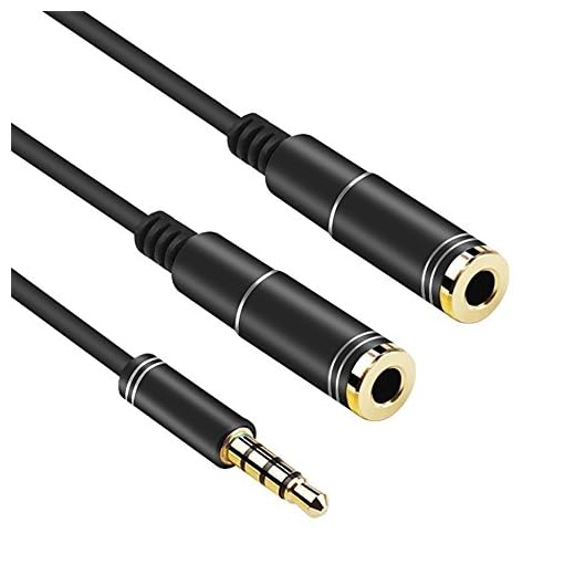 Hörlursdelkabel, 3,5 mm Aux Splitter Adapter hane till 2 x hona Aux förlängningssladd för Apple iPhone, iPad, Samsung, hörlurar, högtalare, MP3-spelare - 35 cm/(svart)