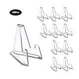 MOOMOO Like A Breeze Stand d'affichage Acrylique de 40pcs Stand Petit Stand de chevalet for Pokemon Carte Pokemon Challenge Médaille Capsule Capsule (Color : Clear)