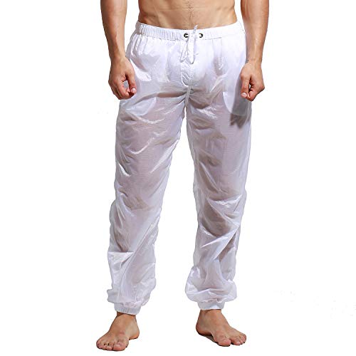 Men's Light Translucent Holiday Pants Qucik Dry Hot Beachwear2