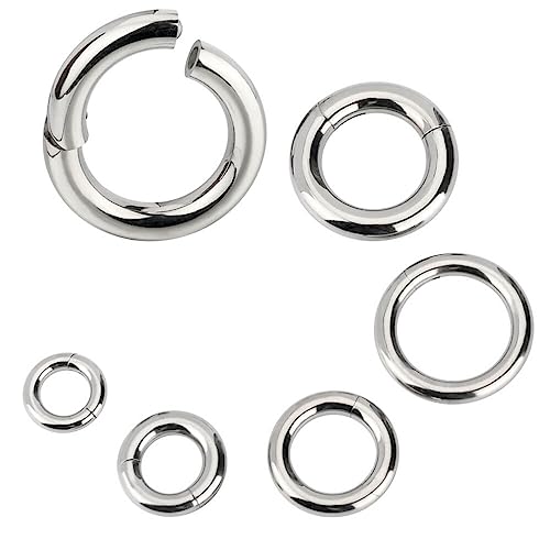 Inoki - Anneau segment clicker titane - Jonc/Tige 1.2 mm, Diamètre 8 mm – vue 3