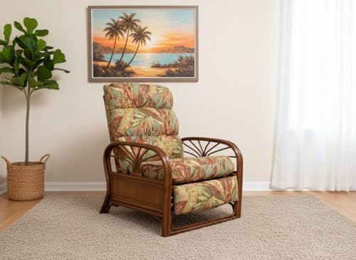 kingrattan.com Made in USA Rattan Recliner Chair (#4534AW-PJ)