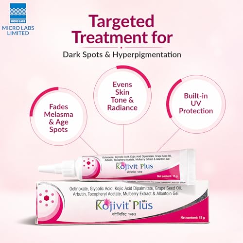 Image of Kojivit Plus Skin Brightening Gel | Depigmenting Formula for Hyperpigmentation, Melasma & Uneven Skin Tone with Kojic Acid, Arbutin, Glycolic Acid & Vitamin E | 15g