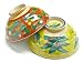 Kutani(yaki) ware pair meshiwan bowls chawan rice cup Yoshidaya-Omoto & Mokubei feat.decorated base