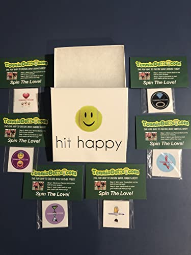 TennisButts The Original Fun Racket Decal That Starts Your Match Off with a Laugh! Perfect Tennis Gift (Box of Butts - Variety (6 Packs Total)) - Thumbnail 4