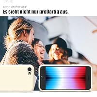 Zuvirelx Silikon Handyhülle für iPhone SE 2nd 3rd 2020/2022, iPhone 8/7 Hülle, Weiches Griff, Dünne, Minimalistisch, Stoßfest, rutschfest, Taschenpassend - Weiß – Ansicht 6