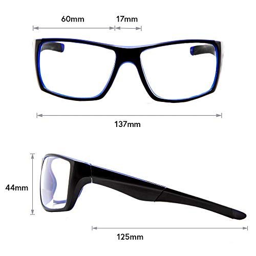 Vitenzi Bifocal Safety Glasses With Readers Wrap Around Sport Magnifying Safety Reading Protective Goggles Palermo In Blue 2.00 #TOP4